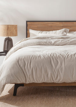 Marfil satén Funda nórdica